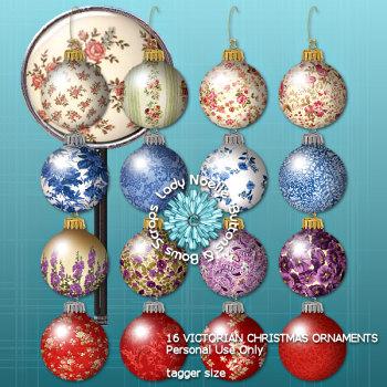 Freebies: Victorian Xmas Ornaments