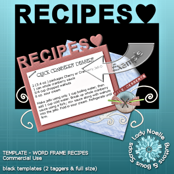 Template: Word Frame Recipes