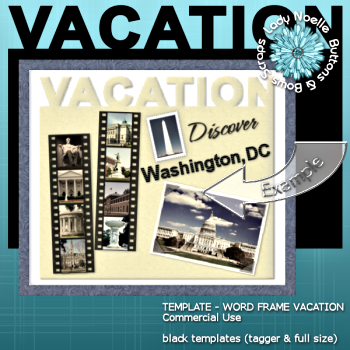 Template: Word Frame Vacation