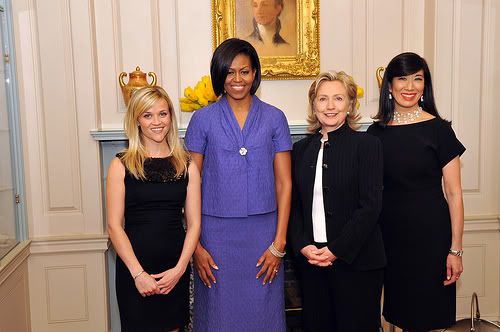 Secretary Clinton With Reese Witherspoon, First Lady Michelle Obama and Andrea Jung