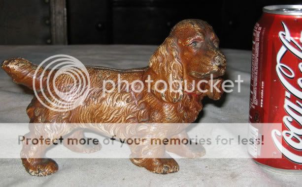 ANTIQUE HUBLEY CAST IRON COCKER SPANIEL FARM ART COUNTRY PUPPY DOG 