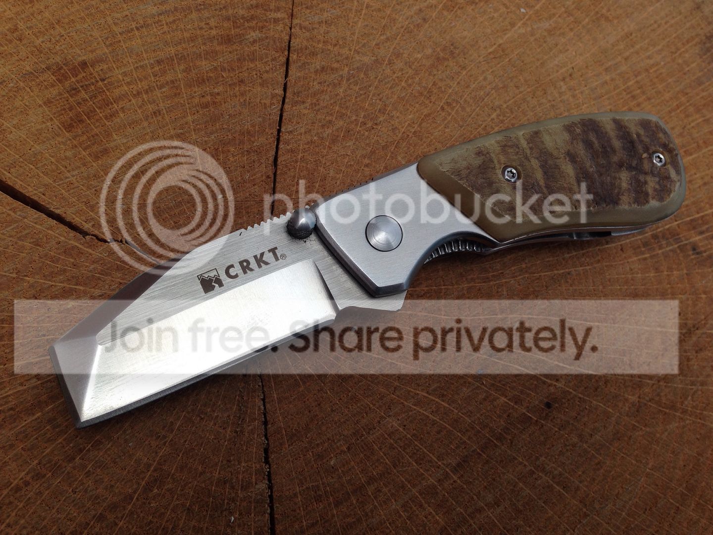 *SOLD* CRKT Graham stubby folding razel Rams horn +freebie ...