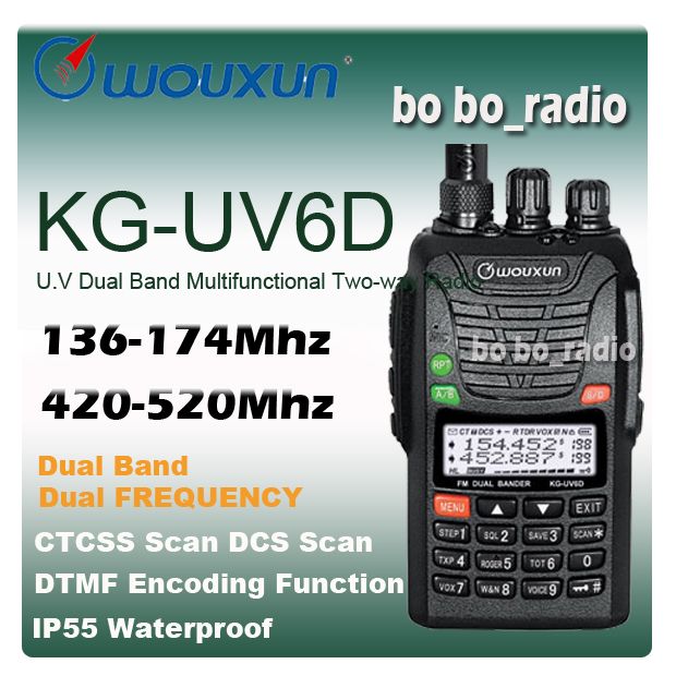 Wouxun KG UV6D 136 174 / 420 520 MHz Dual Band Radio Free Earpiece New 