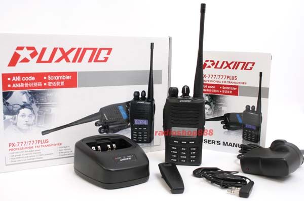 Brand New PX 777 (VHF 136~174 CTCSS,DCS ,5W Li ion 1200mah) with FREE 