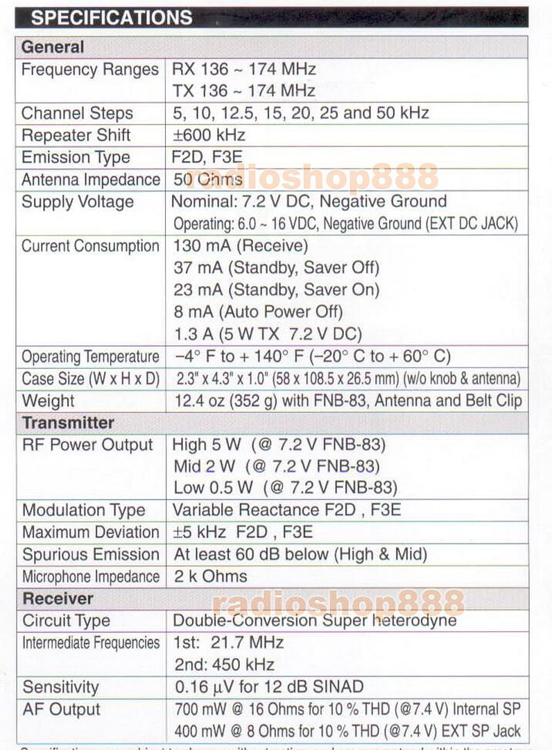 YAESU FT 250R VHF 136 174Mhz Handheld Radio FT250R   