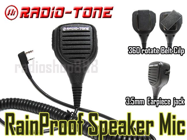 Professional Rain Proof Speaker Mic For KG UVD1TG UV2 *  